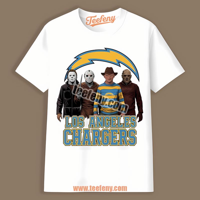 Los Angeles Chargers Halloween Horror Movie Killers Graphic Shirt