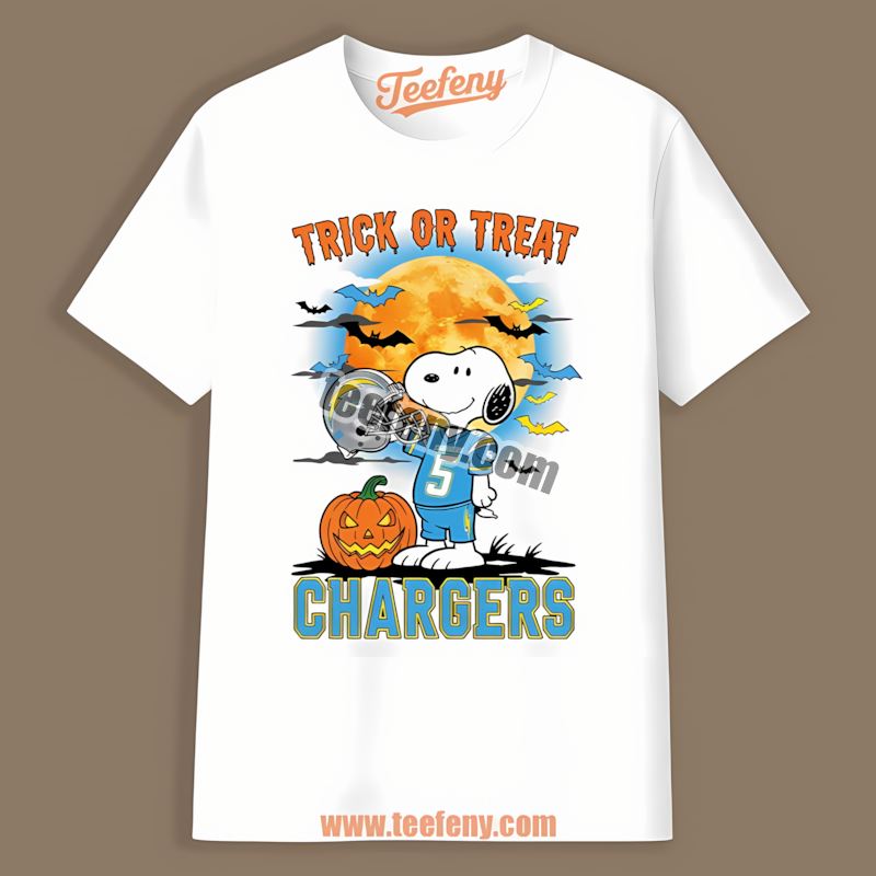 Los Angeles Chargers Halloween Snoopy Trick Or Treat Classic Shirt