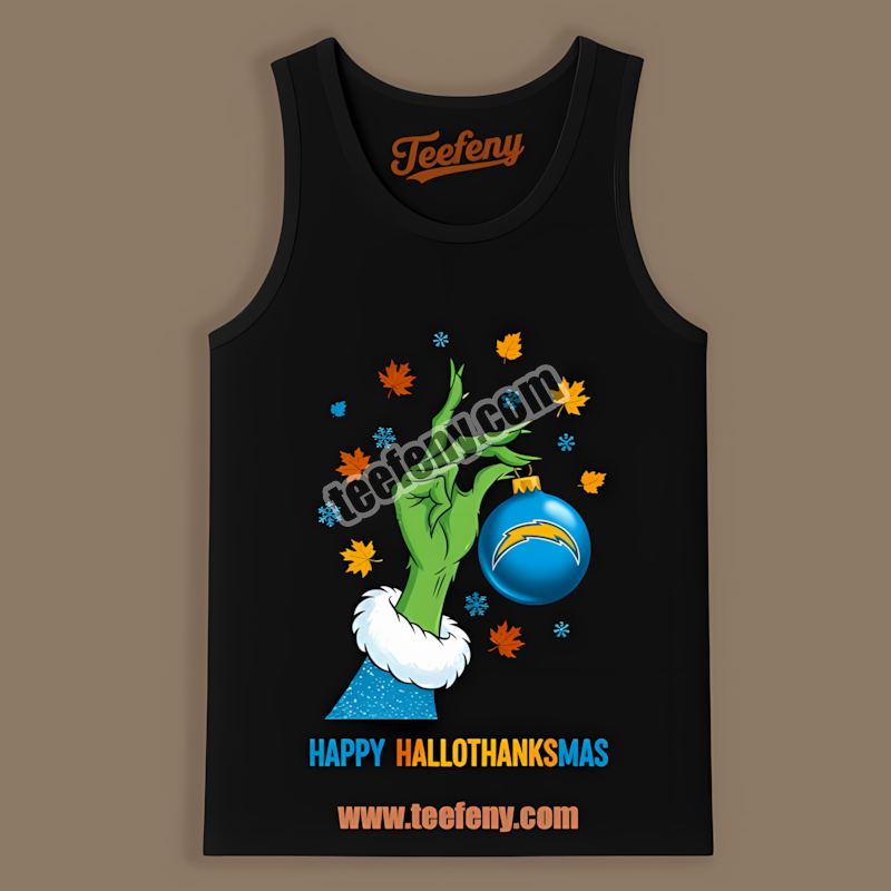 Los Angeles Chargers Happy Hallothanksmas Family Classic Tanktop Los Angeles Chargers Happy Hallothanksmas Family Classic Tanktop