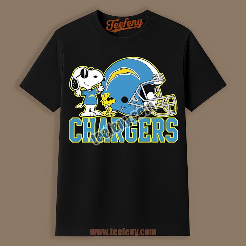 Los Angeles Chargers Helmet Vs Snoopy Woodstock Regular Shirt