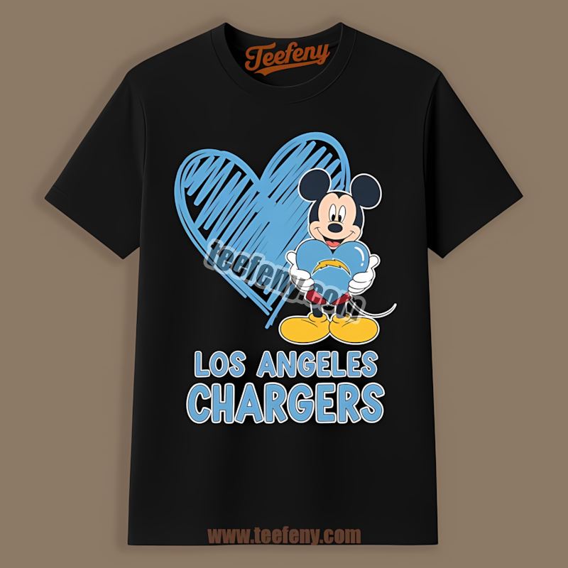 Los Angeles Chargers Mickey Heart Family Unisex Shirt