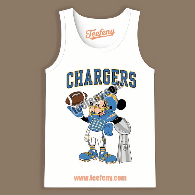Los Angeles Chargers Mickey Super Bowl Football Vintage Tanktop Los Angeles Chargers Mickey Super Bowl Football Vintage Tanktop