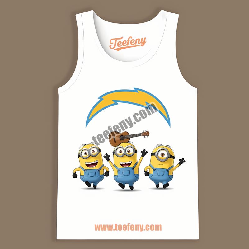 Los Angeles Chargers Minions Family Fan Unisex Tanktop Los Angeles Chargers Minions Family Fan Unisex Tanktop