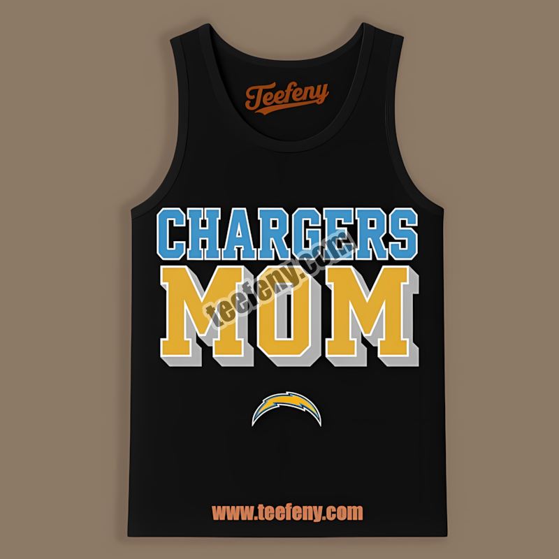 Los Angeles Chargers Mom Family Supporter Cotton Tanktop Los Angeles Chargers Mom Family Supporter Cotton Tanktop