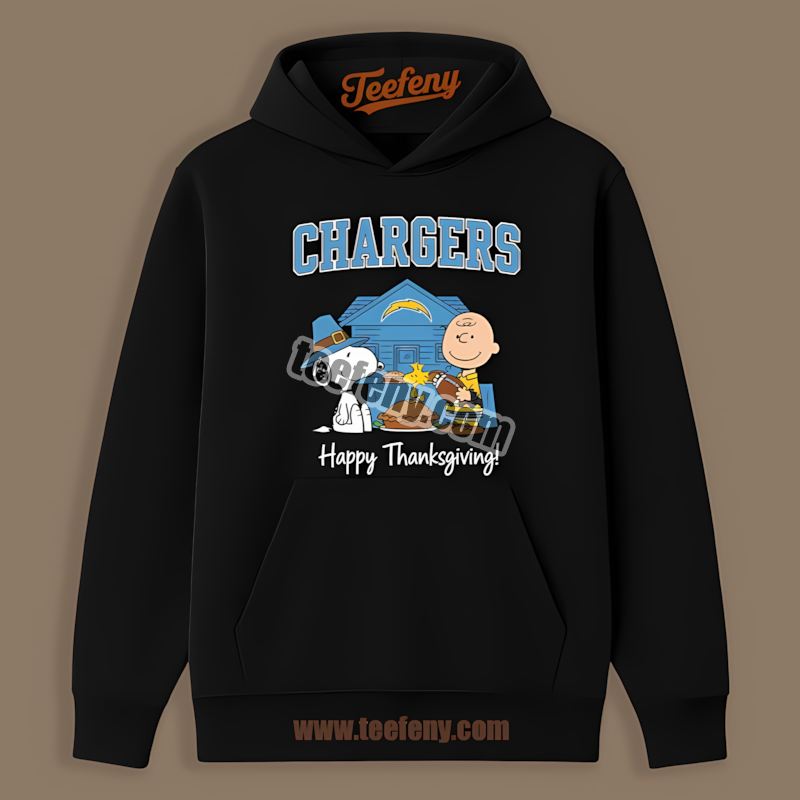 Los Angeles Chargers Snoopy Thanksgiving Family Vintage Hoodie Los Angeles Chargers Snoopy Thanksgiving Family Vintage Hoodie