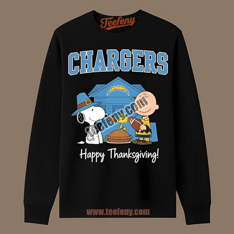 Los Angeles Chargers Snoopy Thanksgiving Family Vintage Long Sleeve Los Angeles Chargers Snoopy Thanksgiving Family Vintage Long Sleeve