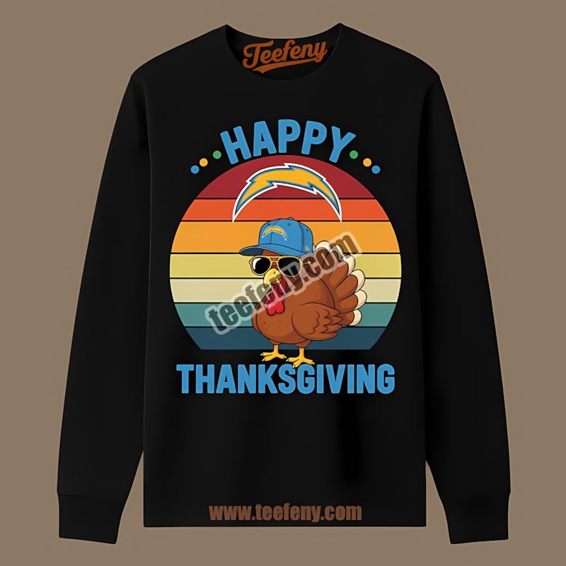Los Angeles Chargers Thanksgiving Turkey Classic Long Sleeve Los Angeles Chargers Thanksgiving Turkey Classic Long Sleeve