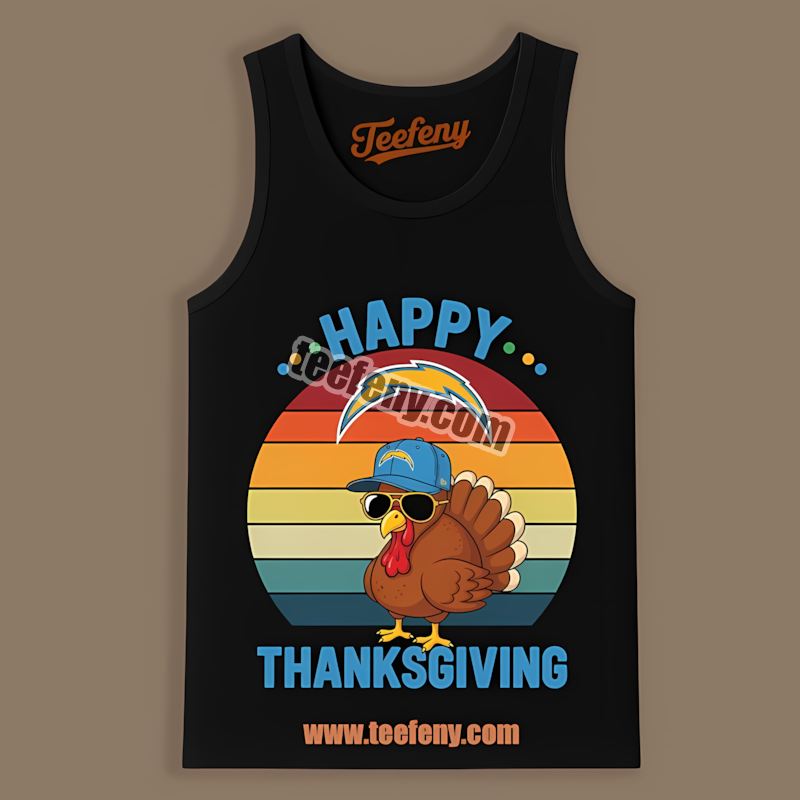 Los Angeles Chargers Thanksgiving Turkey Classic Tanktop Los Angeles Chargers Thanksgiving Turkey Classic Tanktop