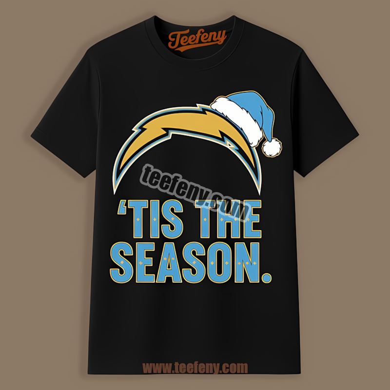 Los Angeles Chargers Tis The Season Christmas Cotton Shirt