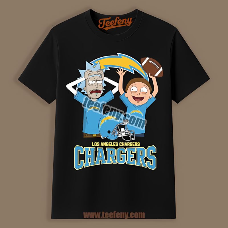 Los Angeles Chargers Vs Rick And Morty Retro Shirt