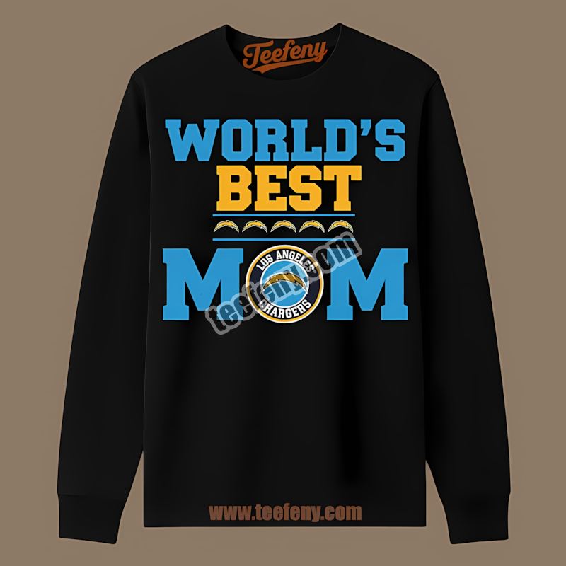 Los Angeles Chargers Worlds Best Mom Regular Long Sleeve Los Angeles Chargers Worlds Best Mom Regular Long Sleeve