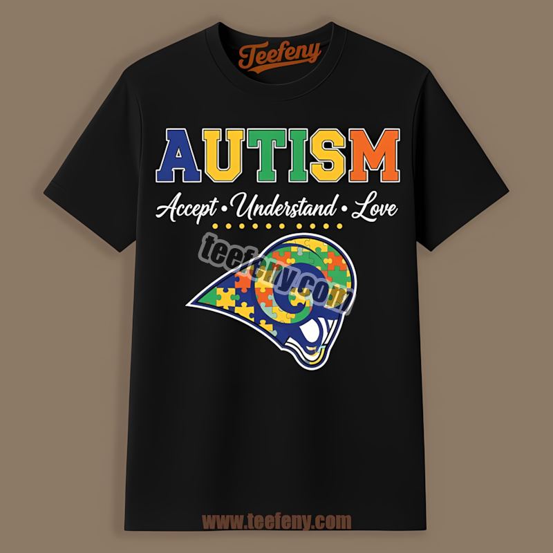 Los Angeles Rams Autism Awareness Accept Understand Love Color Shirt