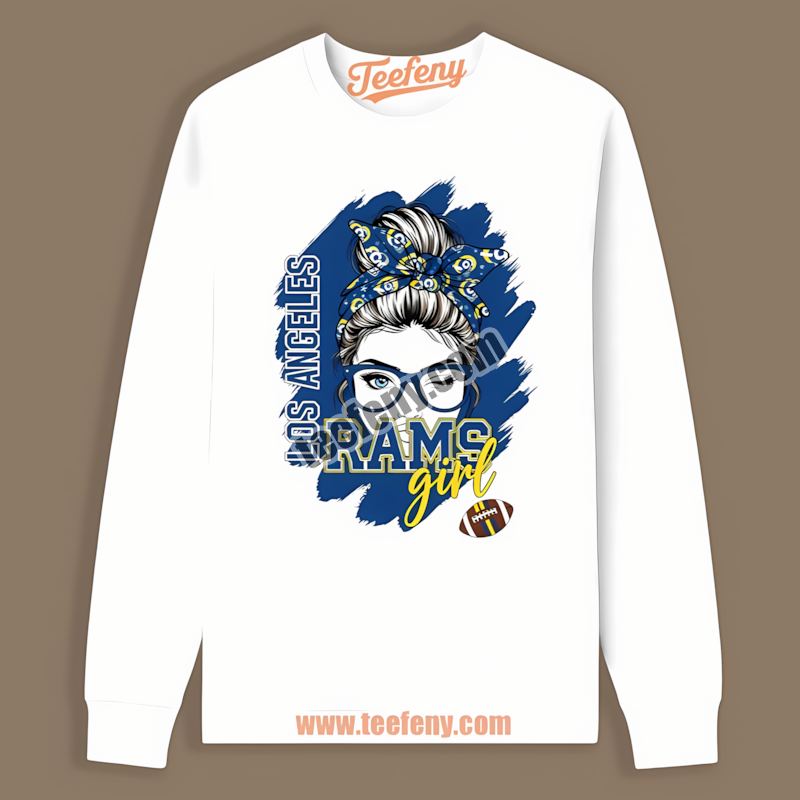 Los Angeles Rams Classic Girl Fan Supporter Long Sleeve Los Angeles Rams Classic Girl Fan Supporter Long Sleeve