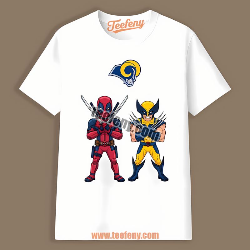 Los Angeles Rams Deadpool Wolverine Crossover Fan Shirt