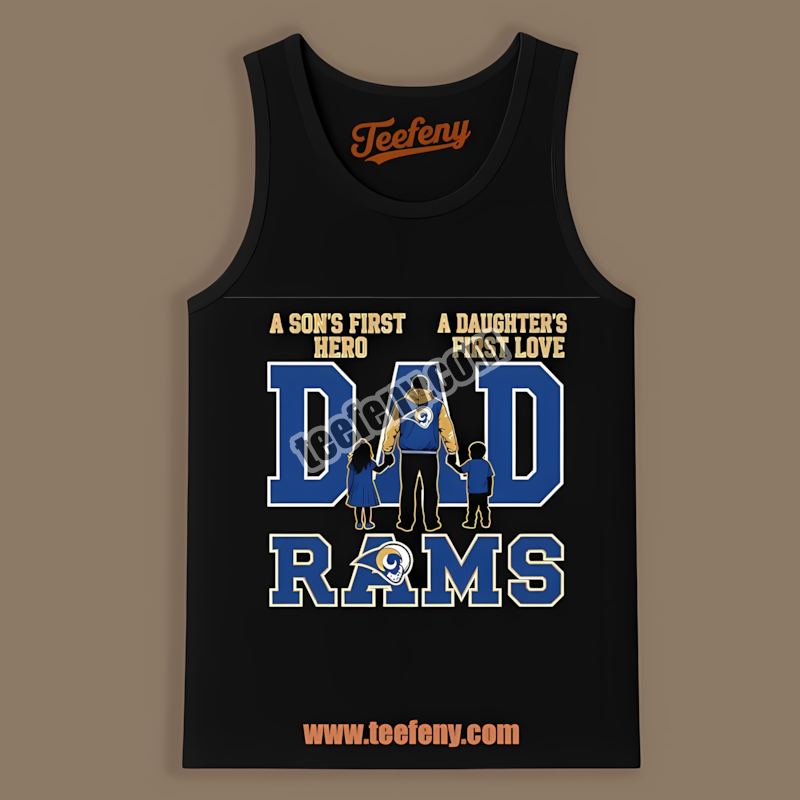 Los Angeles Rams Fathers Day Dad A Sons Hero Daughters Love Tanktop Los Angeles Rams Fathers Day Dad A Sons Hero Daughters Love Tanktop