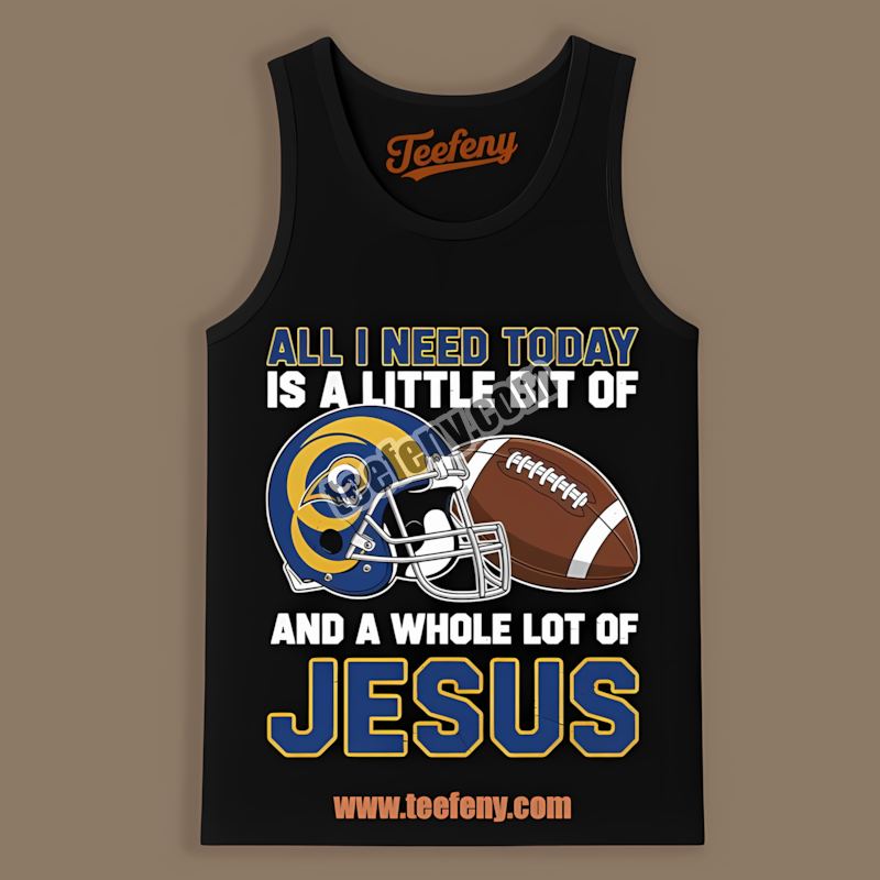 Los Angeles Rams Football And Jesus Faith Tanktop Los Angeles Rams Football And Jesus Faith Tanktop