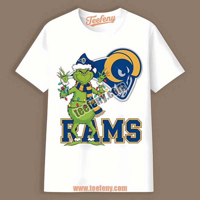 Los Angeles Rams Ho Ho Ho Santa Christmas Fan Shirt