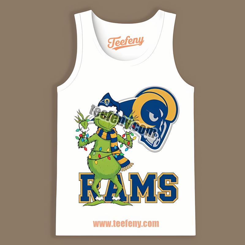 Los Angeles Rams Grinch Christmas Classic Fan Tanktop Los Angeles Rams Grinch Christmas Classic Fan Tanktop