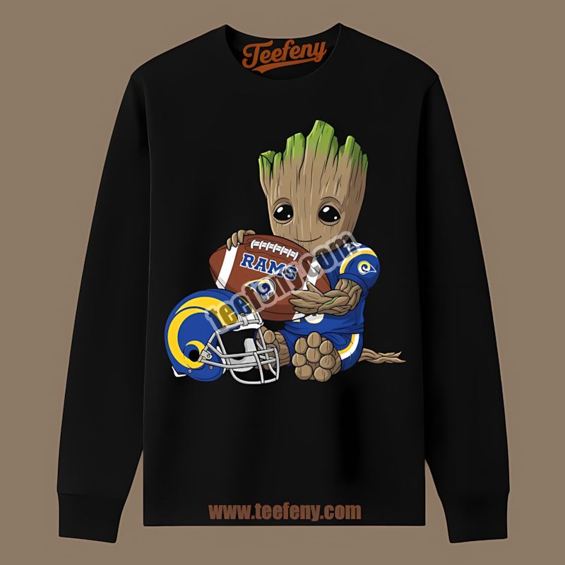 Los Angeles Rams Groot Football Fan Classic Long Sleeve Los Angeles Rams Groot Football Fan Classic Long Sleeve