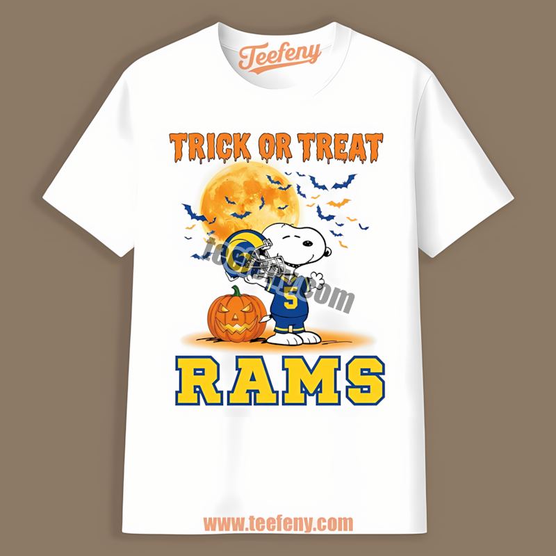 Los Angeles Rams Halloween Snoopy Trick Or Treat Classic Shirt