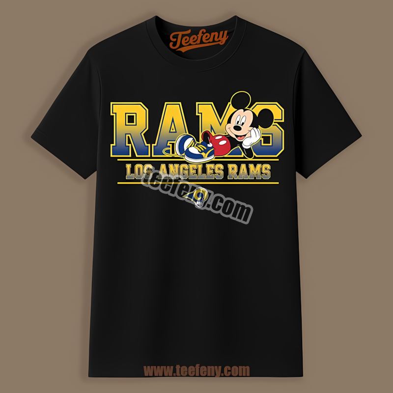 Los Angeles Rams Mickey Mouse Relaxed Style Vintage Shirt