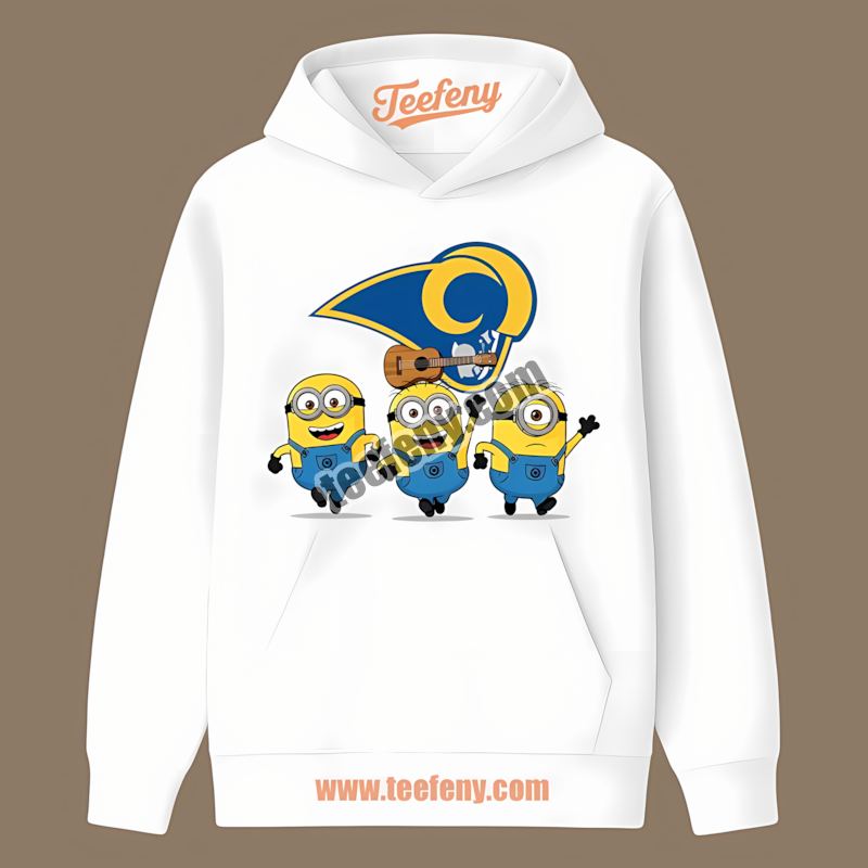 Los Angeles Rams Minions Adults Hoodie Los Angeles Rams Minions Adults Hoodie