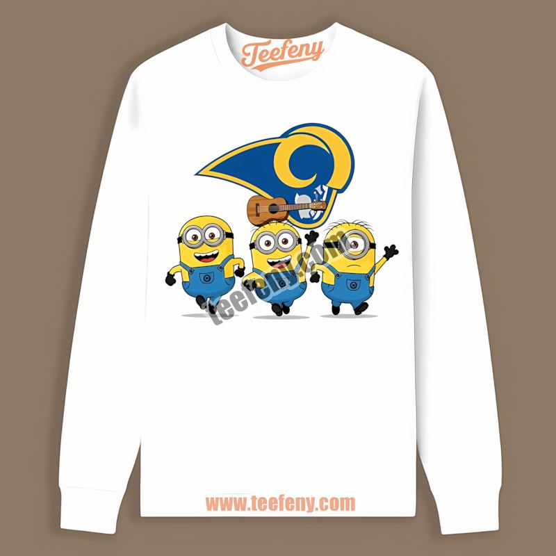 Los Angeles Rams Minions Adults Long Sleeve Los Angeles Rams Minions Adults Long Sleeve