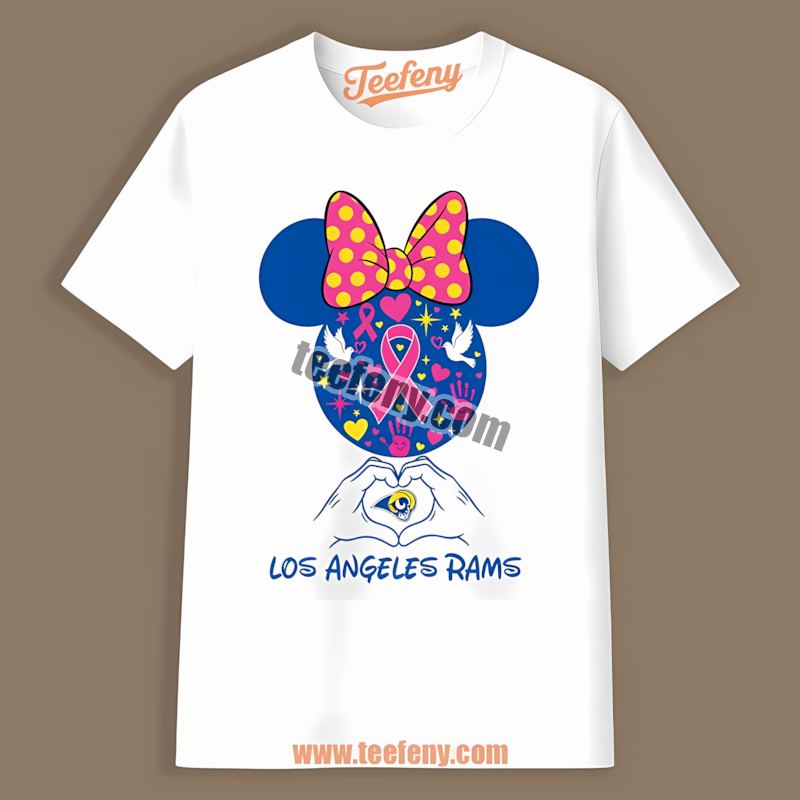 Los Angeles Rams Minnie Mouse Breast Cancer Awareness Fan Shirt