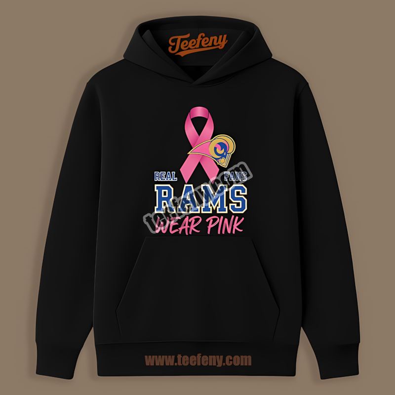 Los Angeles Rams Pink Breast Cancer Awareness Fans Hoodie Los Angeles Rams Pink Breast Cancer Awareness Fans Hoodie
