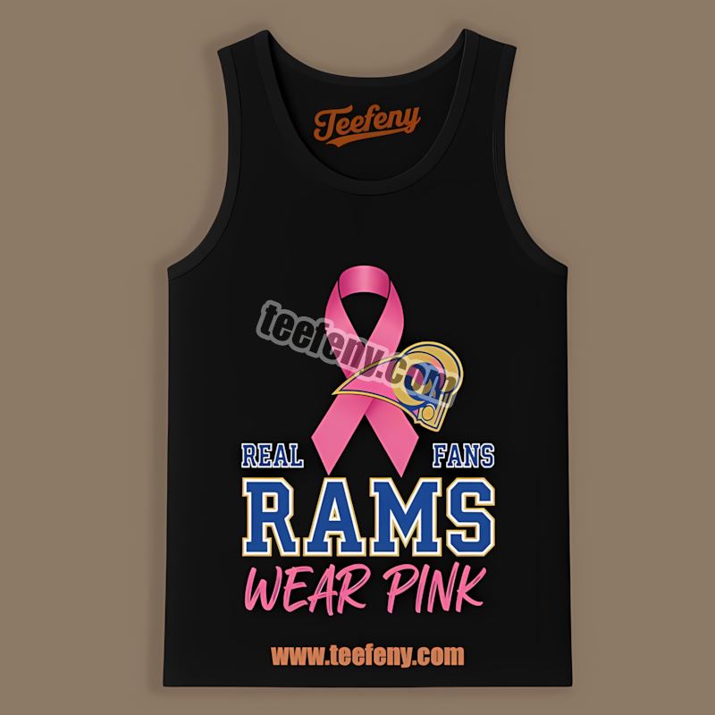 Los Angeles Rams Pink Breast Cancer Awareness Fans Tanktop Los Angeles Rams Pink Breast Cancer Awareness Fans Tanktop