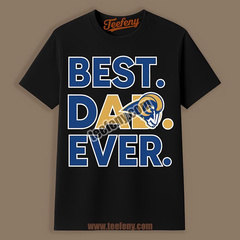 Los Angeles Rams Retro Best Dad Ever Tribute Shirt