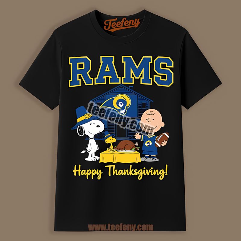 Los Angeles Rams Snoopy Thanksgiving Retro Shirt