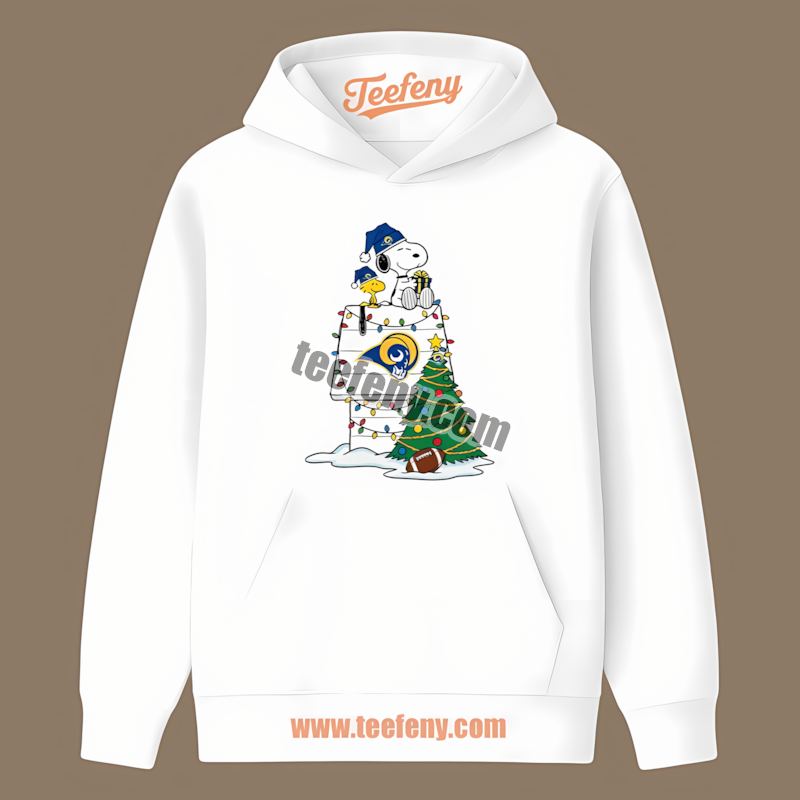 Los Angeles Rams Snoopy Woodstock Christmas Retro Hoodie Los Angeles Rams Snoopy Woodstock Christmas Retro Hoodie