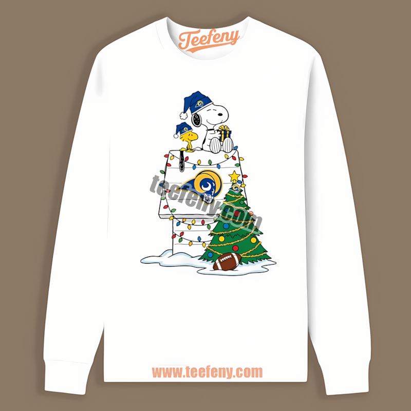 Los Angeles Rams Snoopy Woodstock Christmas Retro Long Sleeve Los Angeles Rams Snoopy Woodstock Christmas Retro Long Sleeve