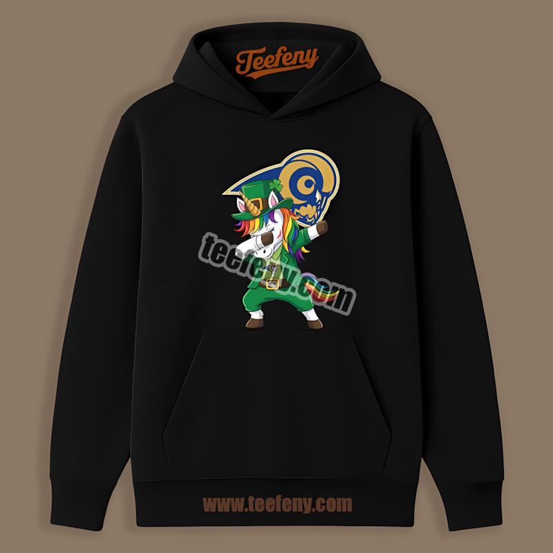 Los Angeles Rams St Patricks Day Vs Dabbing Unicorn Regular Hoodie Los Angeles Rams St Patricks Day Vs Dabbing Unicorn Regular Hoodie