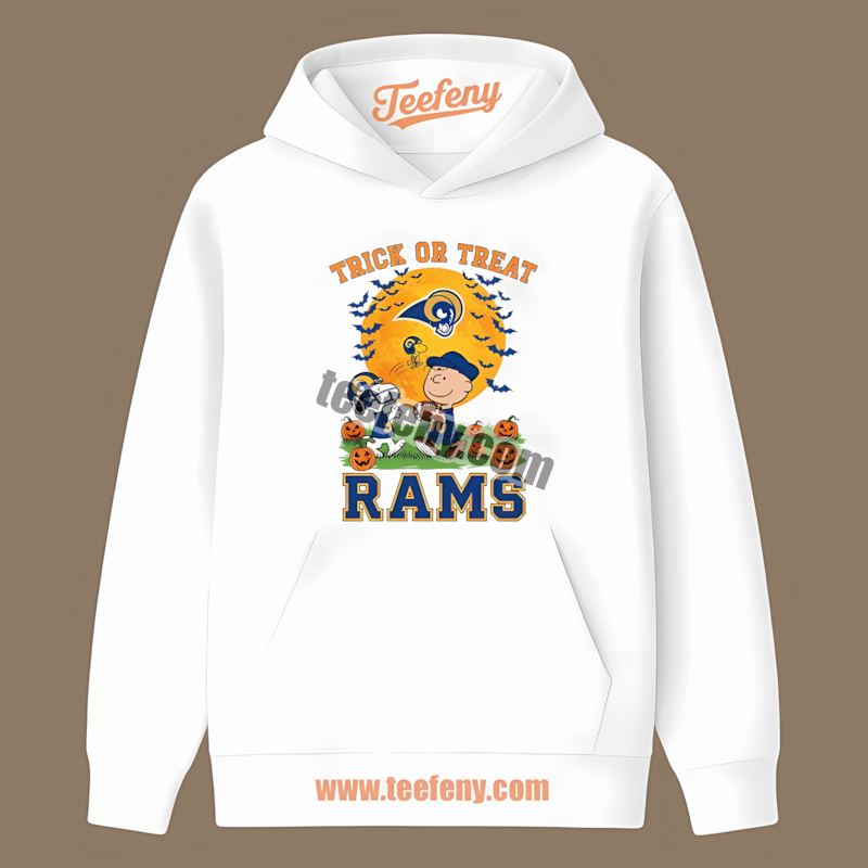 Los Angeles Rams Vintage Trick Or Treat Charlie Brown Snoopy Halloween Hoodie Los Angeles Rams Vintage Trick Or Treat Charlie Brown Snoopy Halloween Hoodie