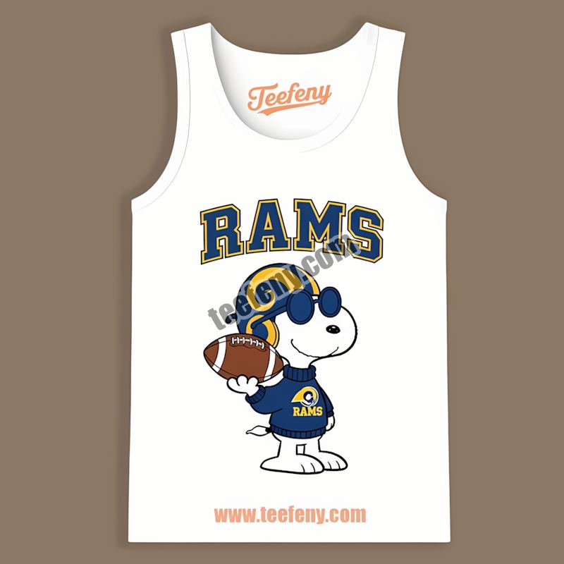 Los Angeles Rams Vs Cool Snoopy Graphic Tanktop Los Angeles Rams Vs Cool Snoopy Graphic Tanktop