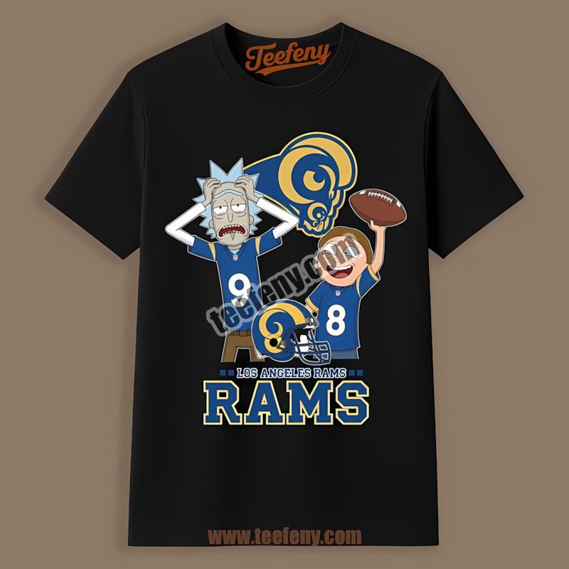 Los Angeles Rams Vs Rick And Morty Graphic Shirt