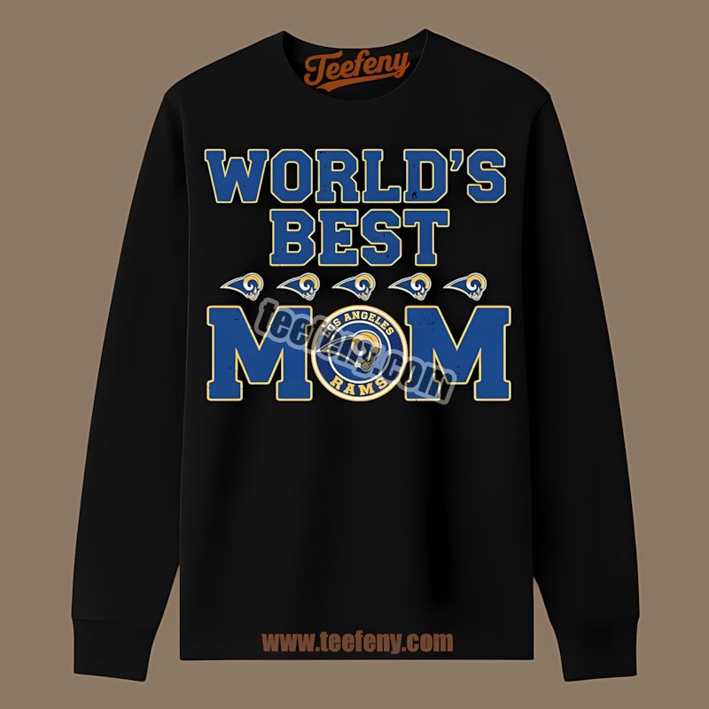 Los Angeles Rams Worlds Best Mom Regular Long Sleeve Los Angeles Rams Worlds Best Mom Regular Long Sleeve