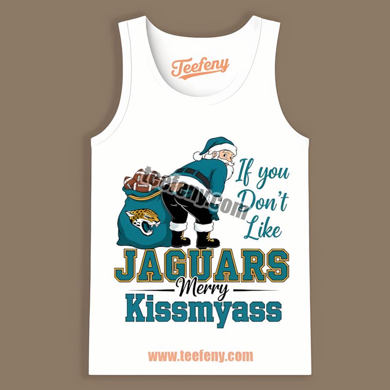 Merry Kissmyass Santa Funny Jacksonville Jaguars Adults Tanktop Merry Kissmyass Santa Funny Jacksonville Jaguars Adults Tanktop