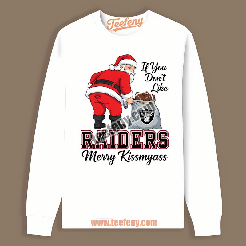 Merry Kissmyass Santa Funny Las Vegas Raiders Adults Long Sleeve Merry Kissmyass Santa Funny Las Vegas Raiders Adults Long Sleeve