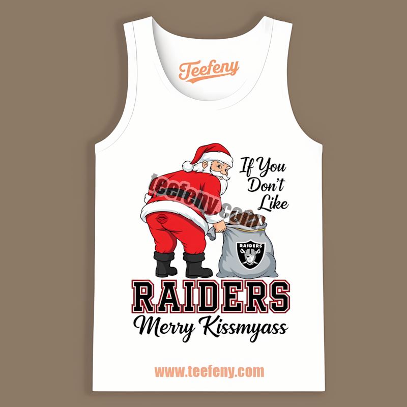 Merry Kissmyass Santa Funny Las Vegas Raiders Adults Tanktop Merry Kissmyass Santa Funny Las Vegas Raiders Adults Tanktop