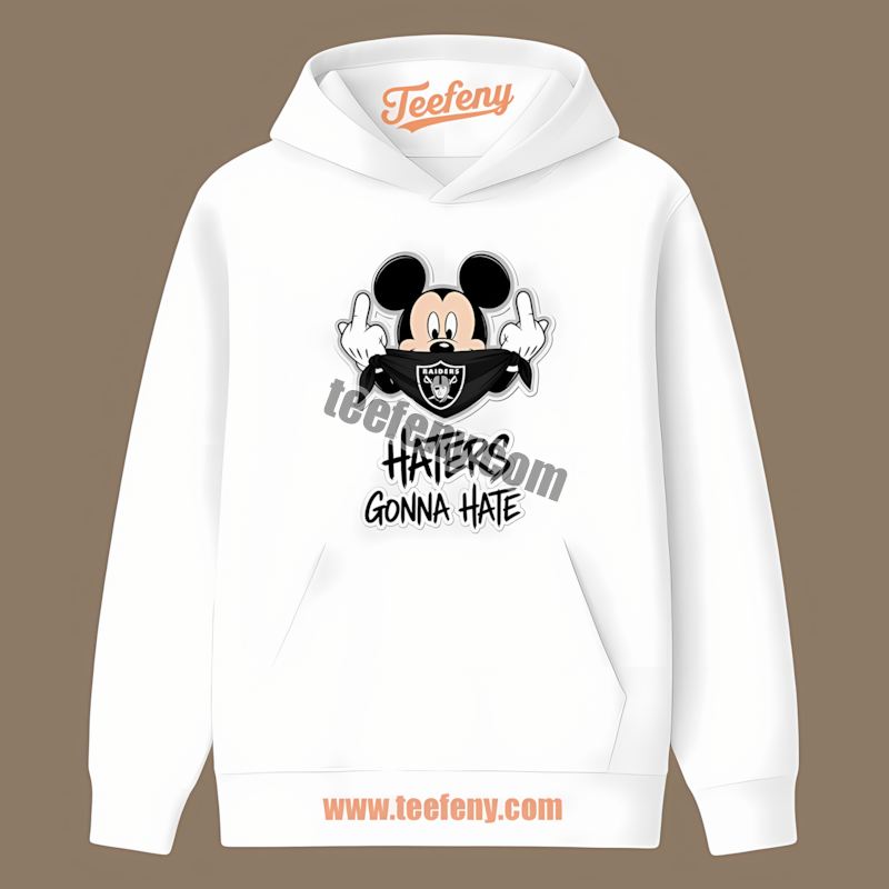 Mickey Haters Gonna Hate Las Vegas Raiders Retro Hoodie Mickey Haters Gonna Hate Las Vegas Raiders Retro Hoodie