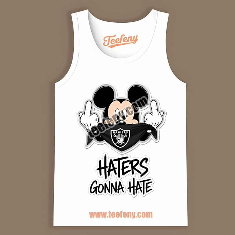 Mickey Haters Gonna Hate Las Vegas Raiders Retro Tanktop Mickey Haters Gonna Hate Las Vegas Raiders Retro Tanktop