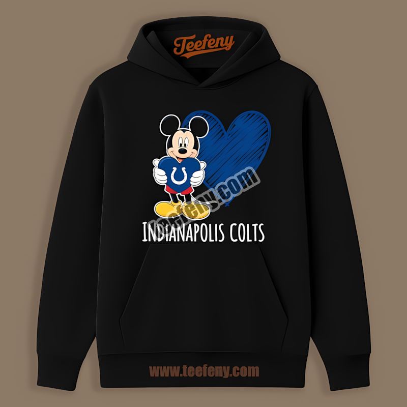 Mickey Heart Indianapolis Colts Classic Hoodie Mickey Heart Indianapolis Colts Classic Hoodie