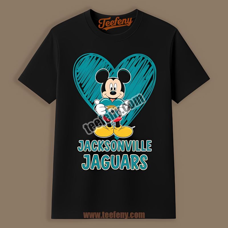 Mickey Heart Jacksonville Jaguars Vintage Shirt