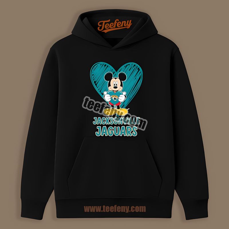 Mickey Heart Jacksonville Jaguars Vintage Hoodie Mickey Heart Jacksonville Jaguars Vintage Hoodie