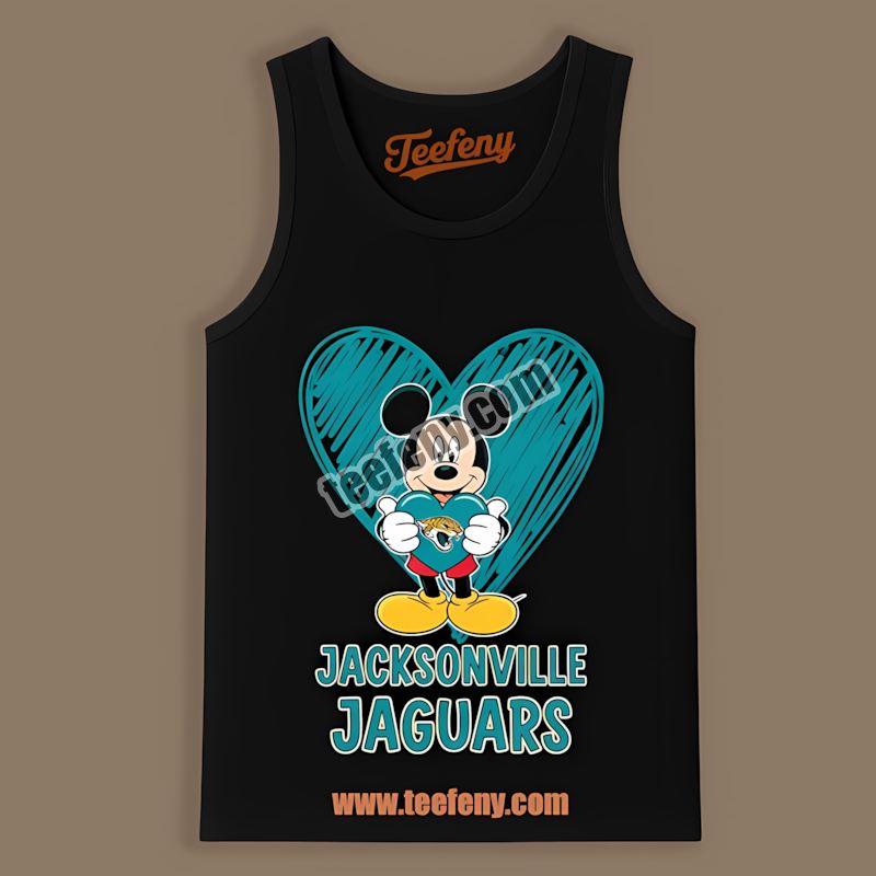 Mickey Heart Jacksonville Jaguars Vintage Tanktop Mickey Heart Jacksonville Jaguars Vintage Tanktop