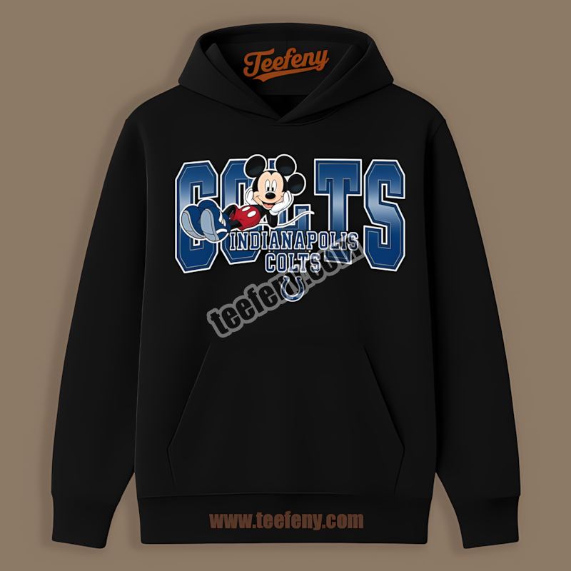 Mickey Mouse Relaxed Indianapolis Colts Graphic Hoodie Mickey Mouse Relaxed Indianapolis Colts Graphic Hoodie