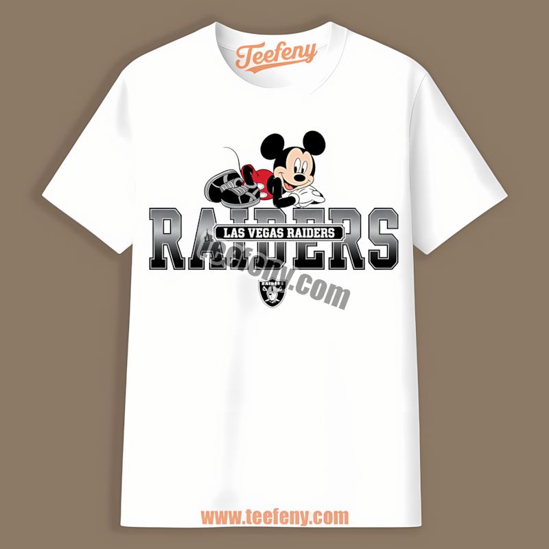 Mickey Mouse Relaxed Style Las Vegas Raiders Color Shirt